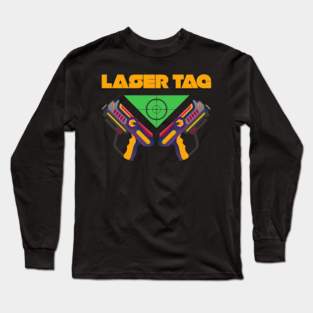 Gift for Laser Tag PLayers Funny Game one Laser Tag Birthday Party Long Sleeve T-Shirt by Riffize